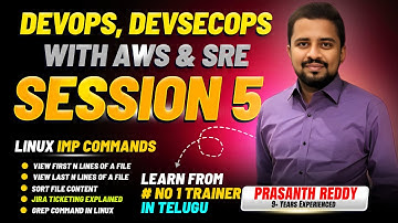 DevOps, DevSecOps, AWS & SRE | Session 5: Linux Commands & JIRA for DevOps Engineers #devopsintelugu