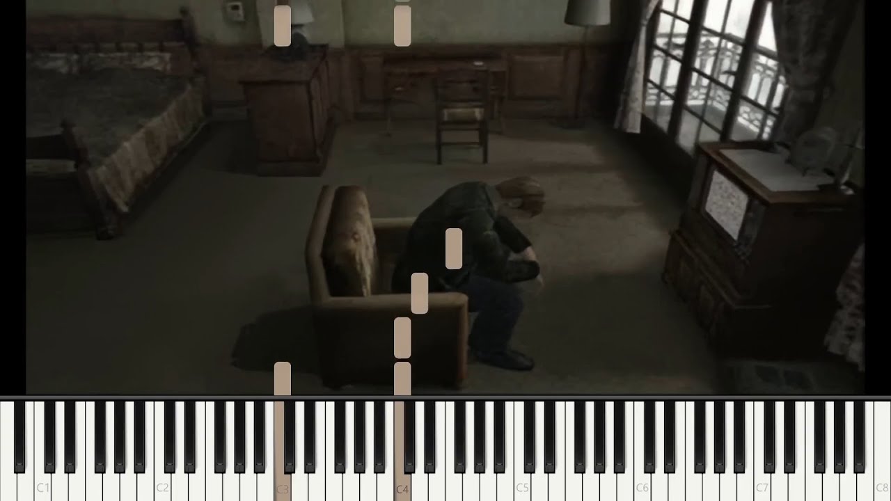 Silent Hill 2 - True - piano tutorial 【⚠️SPOILER ALERT⚠️~ 📼 VHS tape scene】
