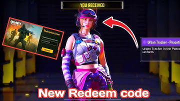 Free Urban Tracker Skin Redeem code codm 2022 September | cod mobile Redeem code | codm Redeem code