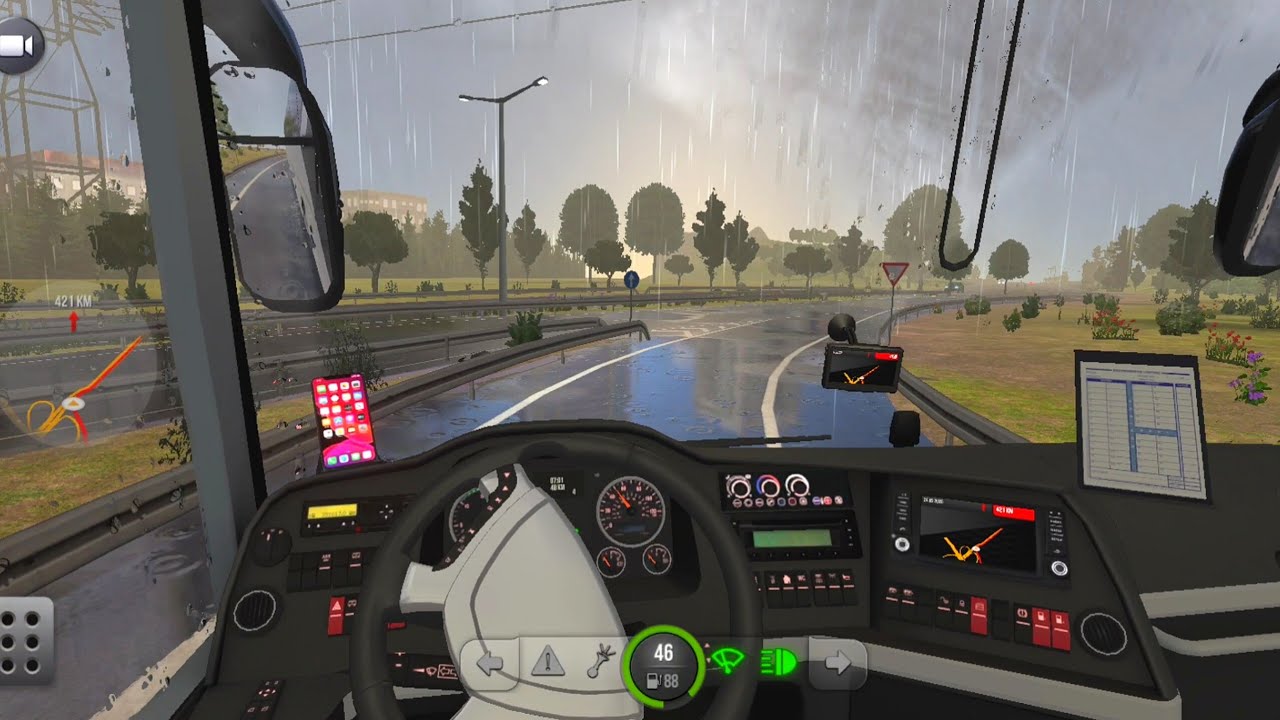 🚌MERCEDES BENZ 0403 SHD  🚨🛣🚧 BUS SIMULATOR ULTIMATE :GAMEPLAY DRIVE IN RAIN🌦