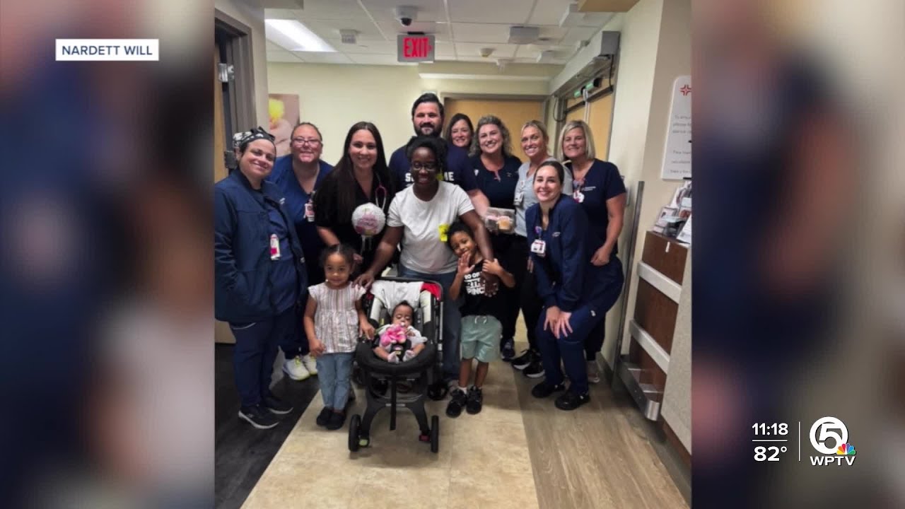 West Palm Beach preemie born at 26 weeks reunited with hospital staff on 1st birthday