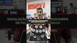 ESCALAÇÃO IDEAL ENTRE JOGADORES DE PALMEIRAS E SÃO PAULO! #shorts