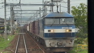 1068レ 岡A178仕業 EF210-129+コキ24両と六合〜藤枝駅間ですれ違う!