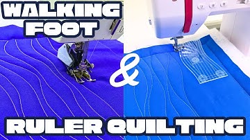 Walking Foot Quilting & Ruler Quilting Crazy Curves on a Home Machine
