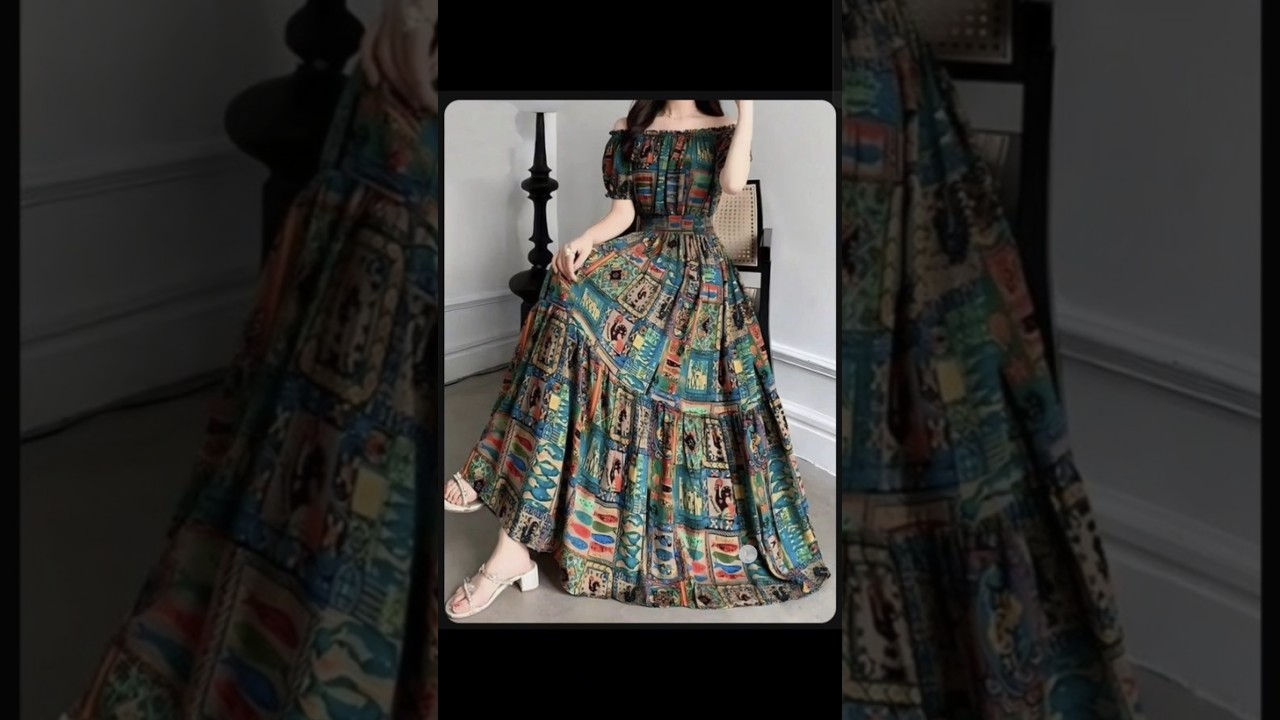 two piece printed suit design 