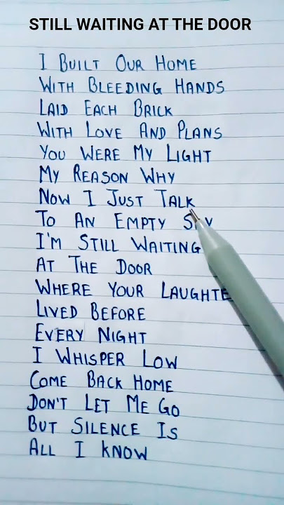 Still Waiting At The Door Song lyrics ~ Ernesto #lyrics #music @prolyrics-p3e