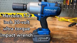 Hercules 1/2 inch 20-volt ultra torque impact wrench - review