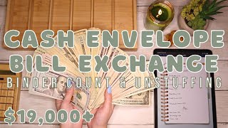 $19,000 BILL EXCHANGE + 4th Qtr Binder Count & Unstuffing ASMR | 23 Year Old Budgets