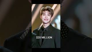 ESTIMATED NETWORTH OF EACH BTS MEMBER 2021 #shorts #bts #kpop
