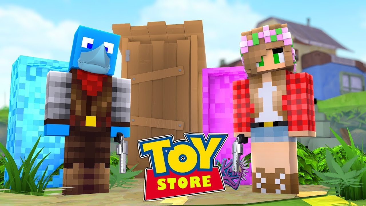 Minecraft TOY STORE - THE WILD WEST BANDITS KIDNAP LITTLE KELLYS HORSE ...