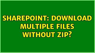 Sharepoint: Download multiple files without zip?