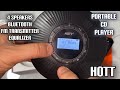 HOTT CD Player Portable with 4 Speakers with Bluetooth and FM Transmitter Rechargeable