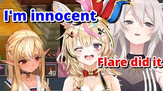 Polka Tries to Frame Flare for What Happened to Nenes Room [Hololive/EN Subbed]
