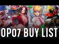 The Complete OP07 Buy List || One Piece Trading Card Game 500 Years Into The Future