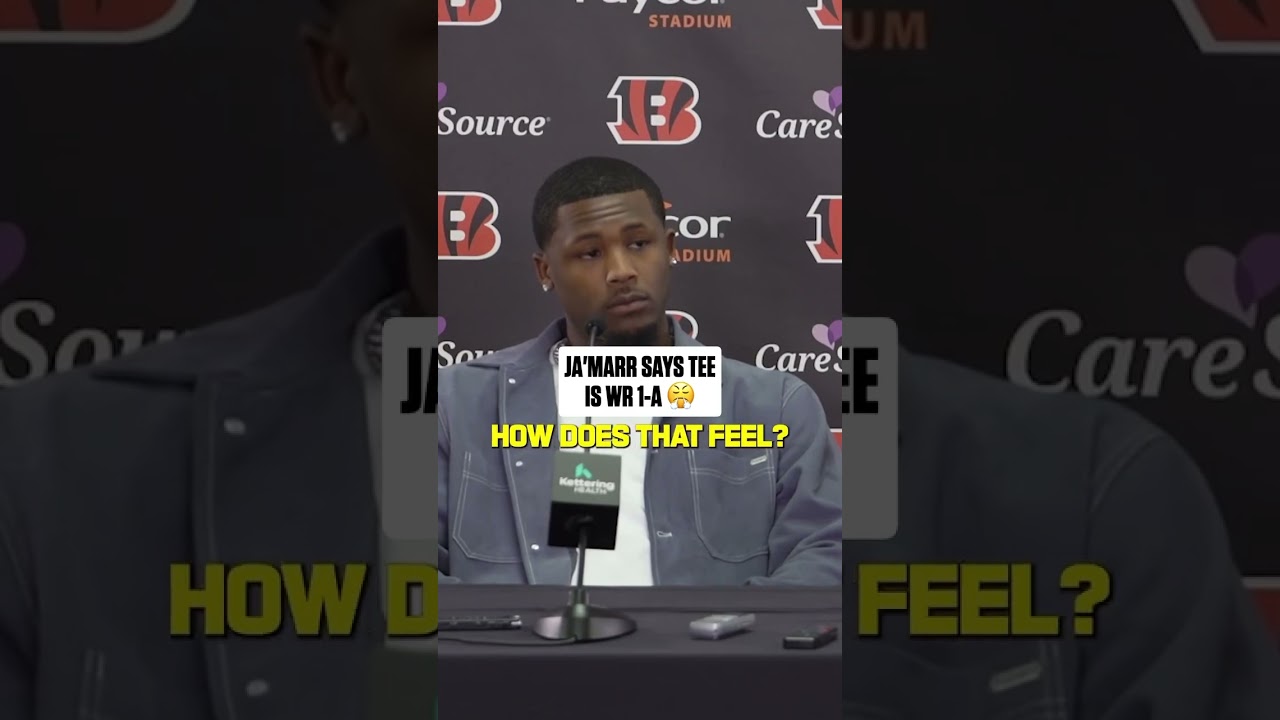 Ja'Marr has Tee Higgins' back 😌🧡