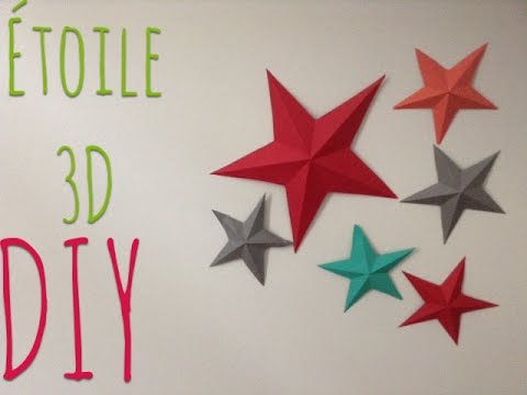 DIY Etoile 3D pour décorer sa chambre, tables de noel ...