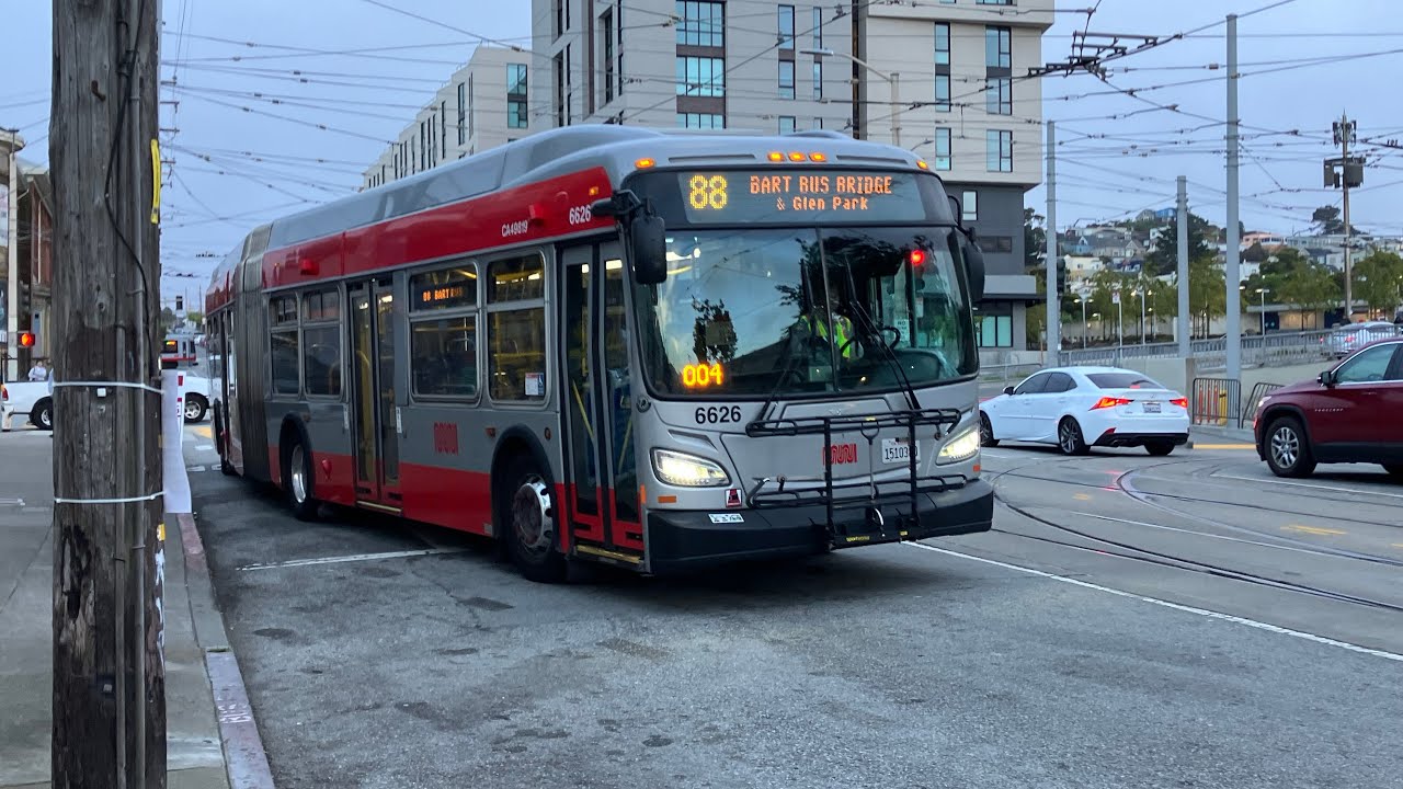 empty-on-the-highway-sfmta-2016-new-flyer-xde60-6626-on-route-88-bart