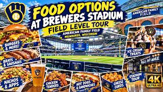Food Options at Brewers Stadium - Field Level Tour - American Family Field - Milwaukee Wisconsin