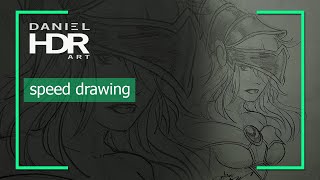 Speed Drawing - Dark Magician Girl [Yu-Gi-Oh!] ❖ Daniel HDR Art