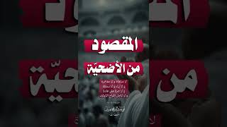 المقصود من الأضحية