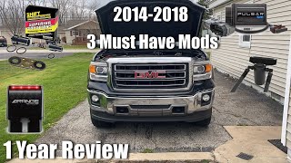 1 YEAR review on the 3 must have mods for 2014-2018 GMC and Chevy trucks and suv's, did they work ??