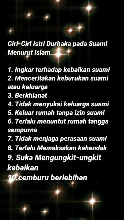 Ciri-ciri Istri Durhaka Terhadap Suami Menurut Islam #shorts