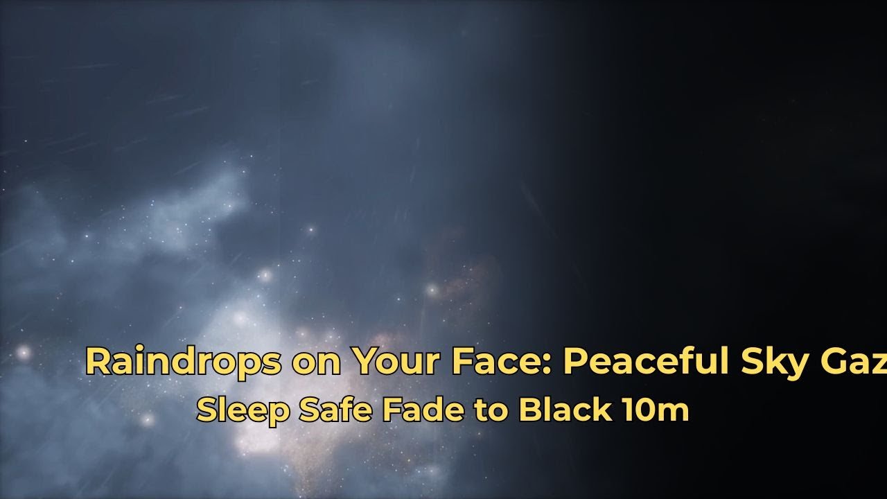 Rain Falling on Your Face: Immersive Rain & Thunder ASMR | 8 Hours Black Screen for Sleep