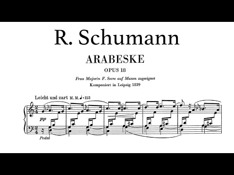 Видео: Schumann Arabeske Op  18 | piano w score | Gabriele Tomasello