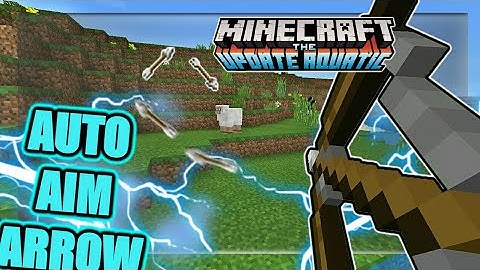 MCPE How to make an AUTO AIM ARROW | Working Minecraft 1.7💯 ?