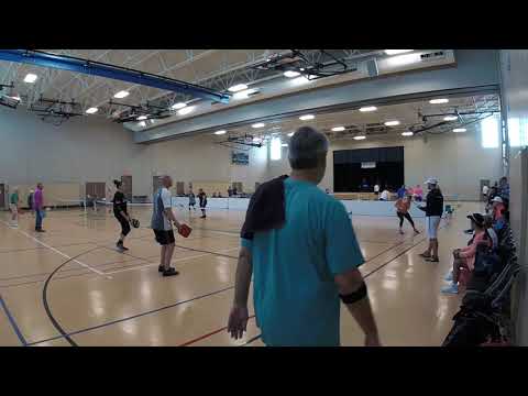 League City Pickleball tournament MXD 5.0 Brent Roy/Holly Smith VS Joe Nguyen/Amy Blumrosen