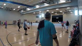 League City Pickleball tournament MXD 5.0 Brent Roy/Holly Smith VS Joe Nguyen/Amy Blumrosen