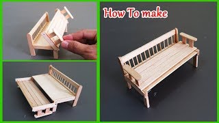 How to make a pull out sofa bed from popsicle stick - miniature (
crafts for kids ) like , comment and share are great support me . if
you lov...