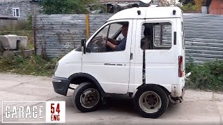 The world's first shortened Gazelle van. Miniature minibus