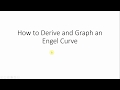 How to Derive a Consumer's Engel Curve