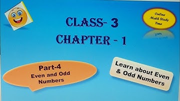 Class 3 Chapter 1 Math | Even and Odd numbers | Class 3 CBSE
