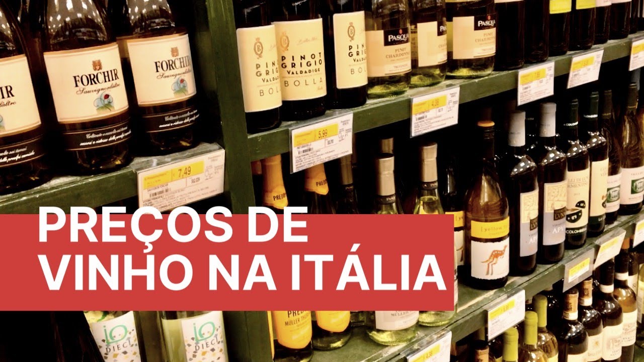 Preços de vinho em supermercado da Itália - YouTube