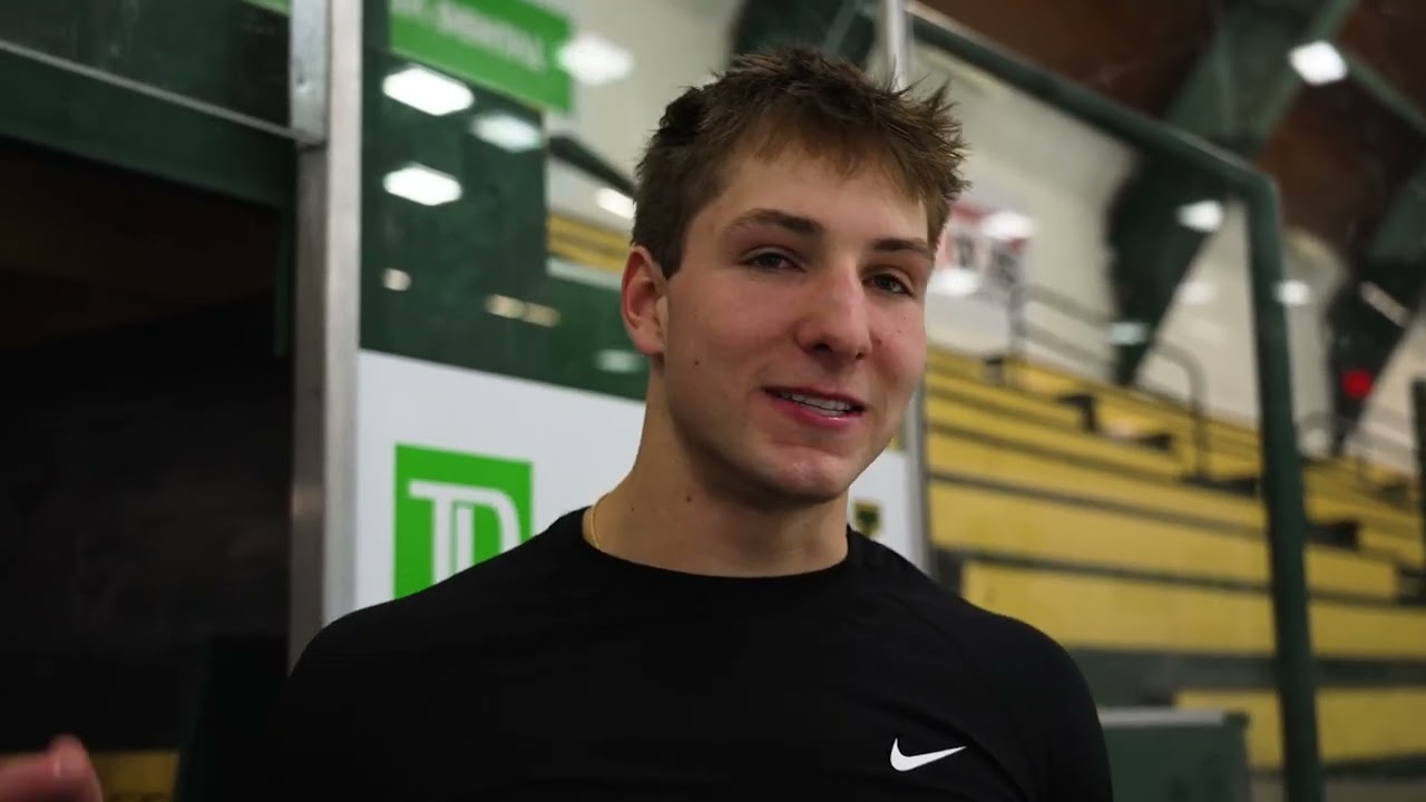 Мужской хоккей: Caeden Herrington, послематчевая игра против St. Lawrence (10.10.25)