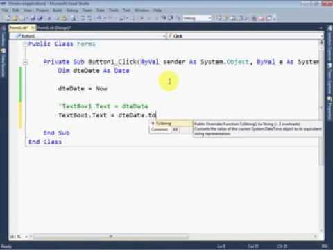 VB NET Lecture 10   Formatting Date and Time in Visual Basic