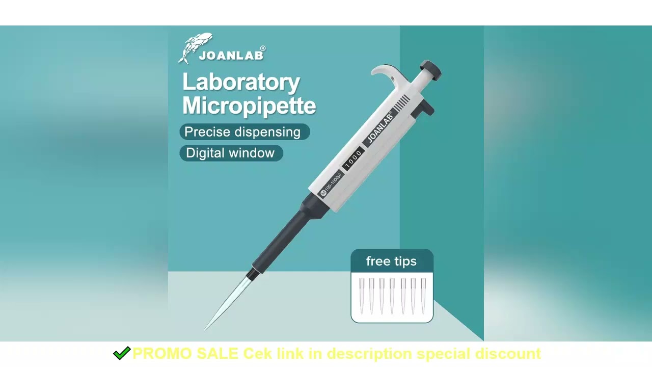 JOANLAB Micropipette Laboratory Automatic Pipette Digital Adjustable Plastic Pipette Chemistry Lab E