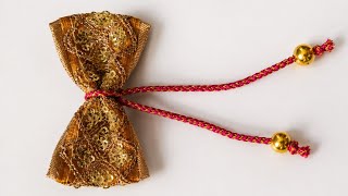Hair Bow 🎀 making tutorial step by step #hairaccessories #diy #bowmaking