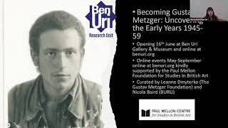 Curatorial Introduction to Becoming Gustav Metzger, Uncovering the Early Years 1945-59 Profile