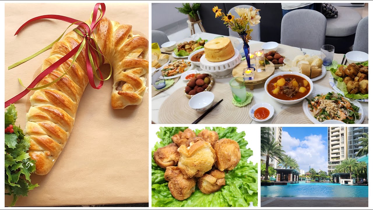 Candy cane bread -  Beef Stew with Beer - Teochew-Style Spring Rolls - Glass Noodle Salad