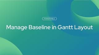 Manage Baseline in Gantt Layout