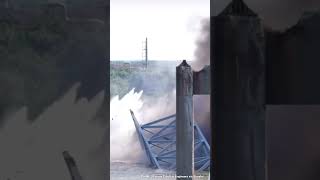 Baltimore Bridge Blowup: Controlled Demolition Clears Rubble from Cargo Ship Bow