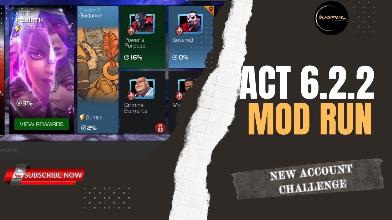 ACT 6.2.2 PATH MOD RUN NEW ACCOUNT CHALLENGE MCOC VER