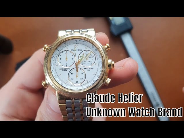 Montre Claude Helier 3 Cadrans - Plaqué Or - Mouvement Quartz - Cadran Blanc - Style Sport - Neuf Sans étiquette