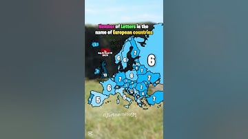 Number of letters in the name of european countries | #mapping #europe #mapper #geography #countries