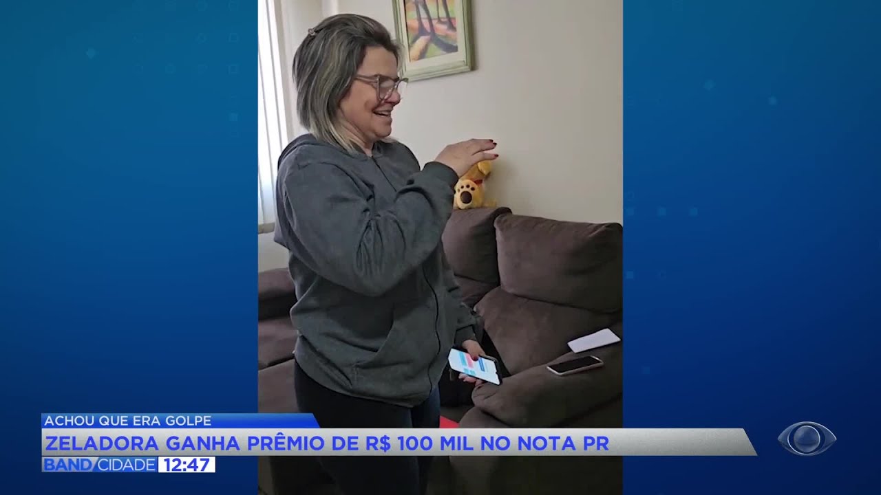 Zeladora que ganhou prêmio no Nota Paraná achou que era golpe