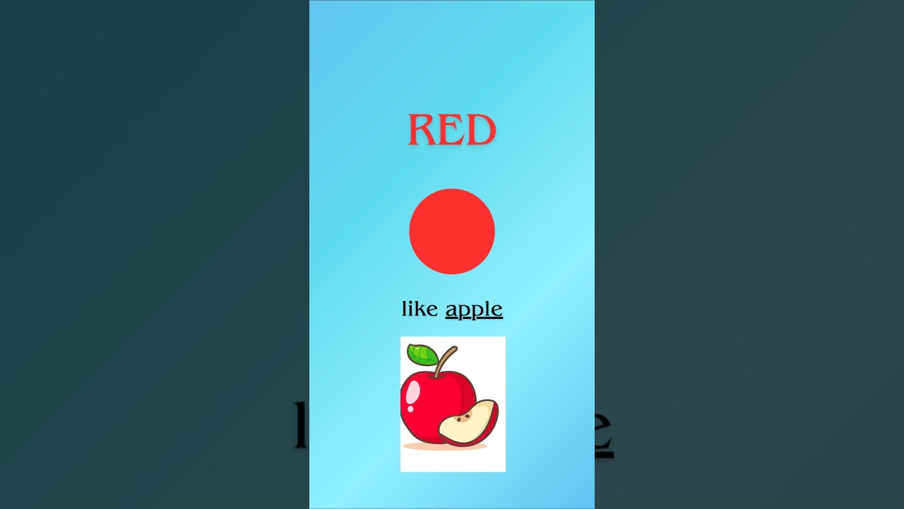Learn Colors for Kids: RED 🍎 | Easy English for Babies 