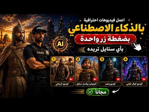 عمل فيديوهات بالذكاء الاصطناعي مجانا : أداة خارقة تصنع فيديو كامل بضغطة زر بدون مونتاج لكل المنصات!